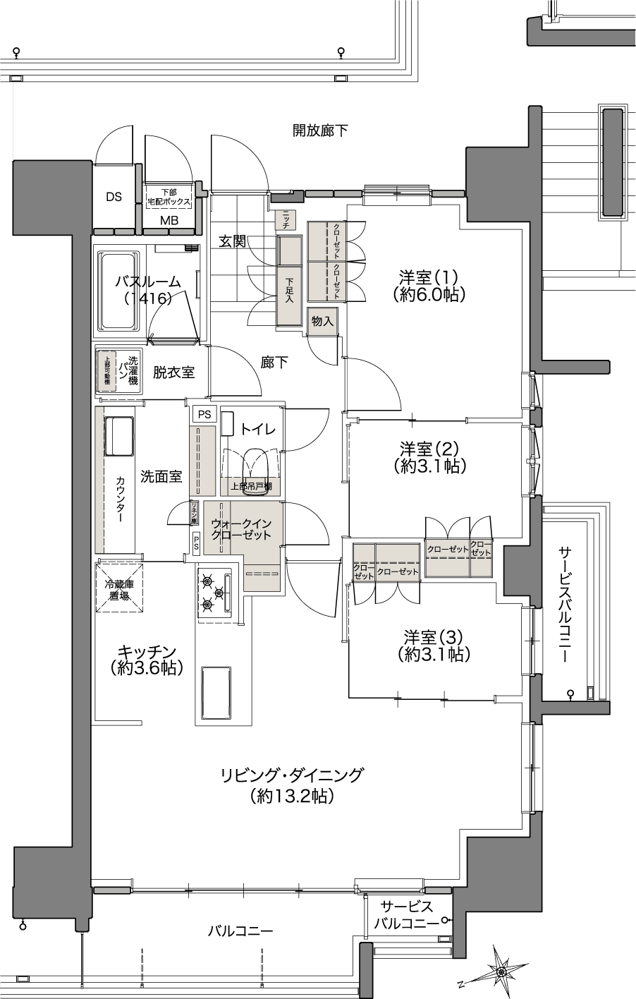 C TYPE 間取り図